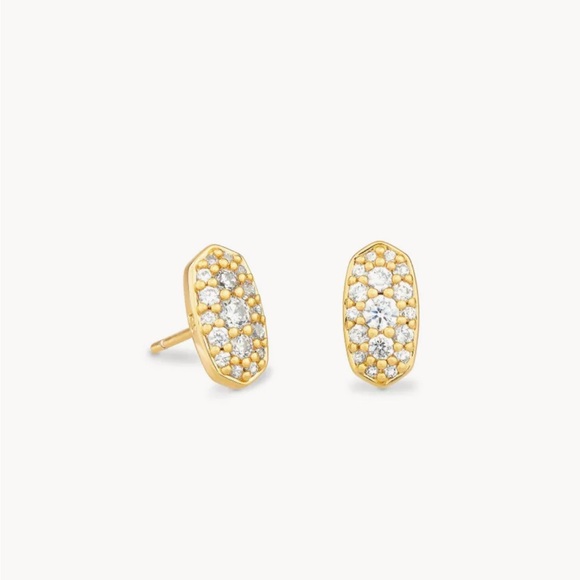 Kendra Scott GRAYSON 14K GOLD PLATE STUD EARRINGS - Picture 1 of 4